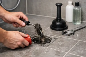 Douche afvoer verstopt? Dit is de oplossing