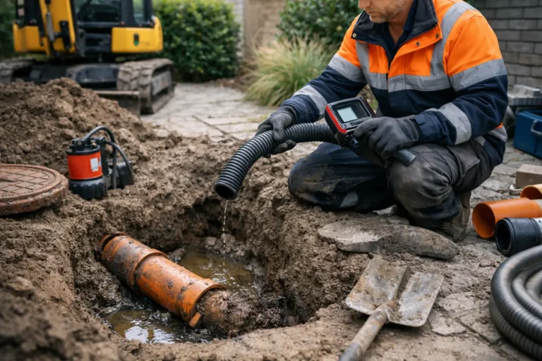 Verzakte riolering herstellen: zo pak je het aan